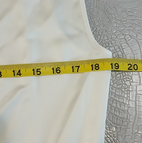 Rachael Zoe sz M Off White Cream Sleeveless Cowl Neck Top with Fringe - Picture 6 of 8